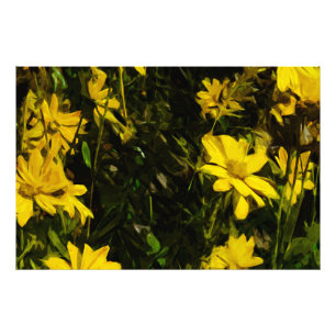 Impression Photo Arrowleaf Fleur sauvage Jaune Arrowley Abstrait