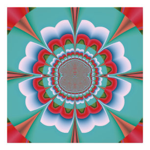 Impression Photo Art abstrait de mandala psychédélique rétro