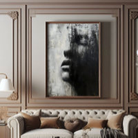 Art Abstrait monochromatique triste