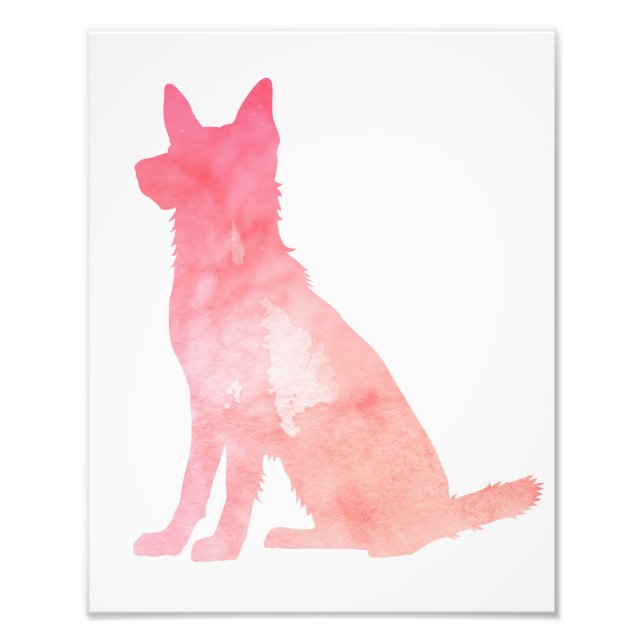 Impression Photo Art berger allemand rose (Devant)