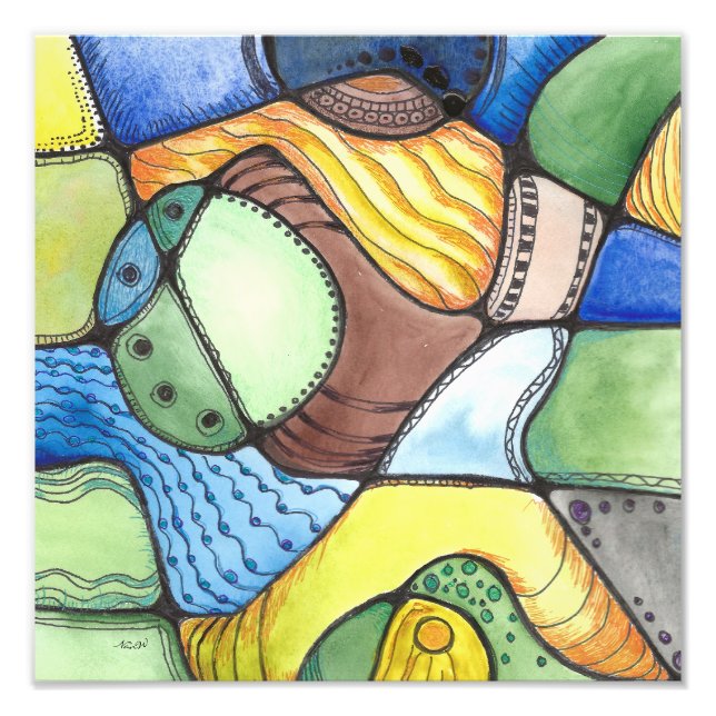 Impression Photo Art Carré neurographique (Devant)