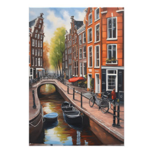 Impression Photo Art de la peinture à l'huile d'Amsterdam