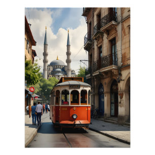 Impression Photo Art de l'aquarelle d'Istanbul