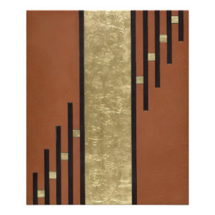 Impression Photo Art Déco En Or Et Tan