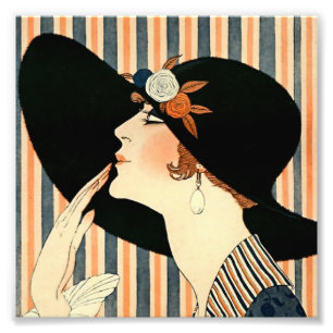 Impression Photo Art Déco "Le Casquette noir" par George Barbier