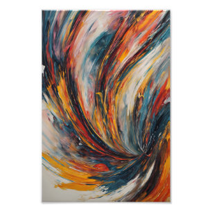 Impression Photo Art d'expressionnisme abstrait de flamme dynamique