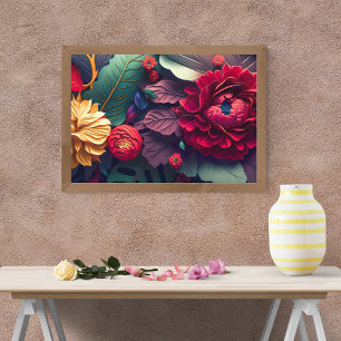 Impression Photo Art Floral coloré