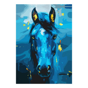Impression Photo Art majestic Blue Horse - Force et élégance