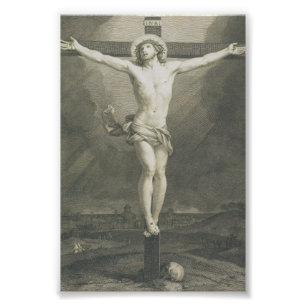 Impression Photo Art minimaliste de la Crucifixion Monomatique