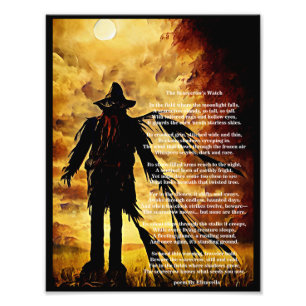 Impression Photo art sombre et poème Déplaisant Scarecrow horreur a