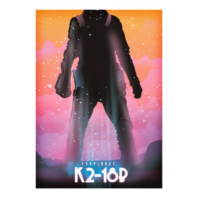 Impression Photo Art spatial exoplanète K2-18b (Devant)