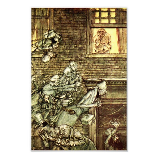 Impression Photo Arthur Rackham - Un Carol de Noël - Fantômes (Devant)