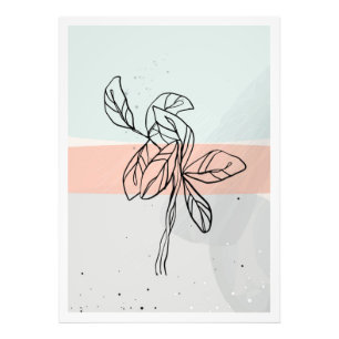 Impression Photo Arts de ligne feuilles Abstraits