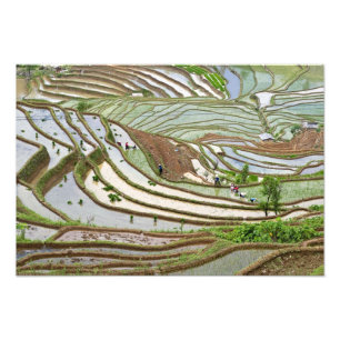 Impression Photo Asie, Chine, Yunnan, Jinping. Peuple Yi indigène
