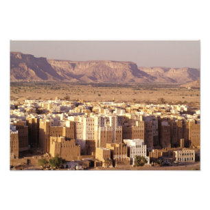 Impression Photo Asie, Moyen-Orient, République du Yémen. Shibam