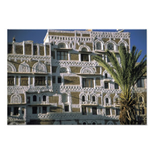 Impression Photo Asie, Yémen, Sanaa. Maison yéménite.