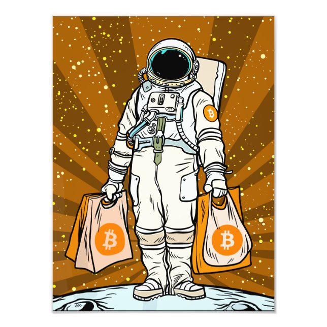 Impression Photo Astronaut BITCOIN-HODL-Crypto (Devant)