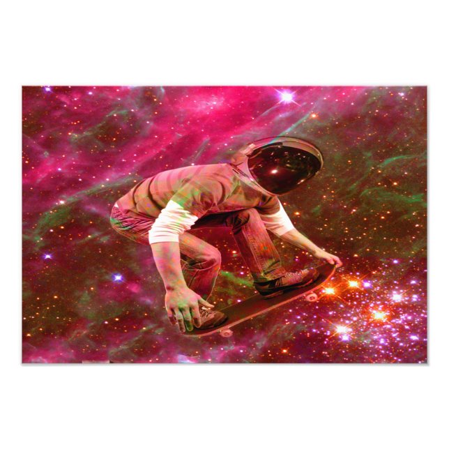 Impression Photo Astronaute skateboard (Devant)