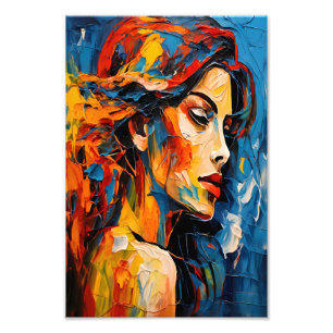 Impression Photo Audacieuse expressionniste Portrait féminin Art Ab