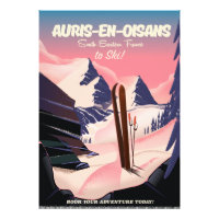 AURIS-EN-OISANS France affiche de ski