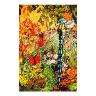 Impression Photo Automne Forêt sauvage dragon Voler