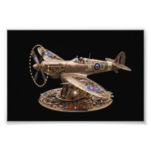 Impression Photo Avion de combat mécanique Steampunk Spitfire