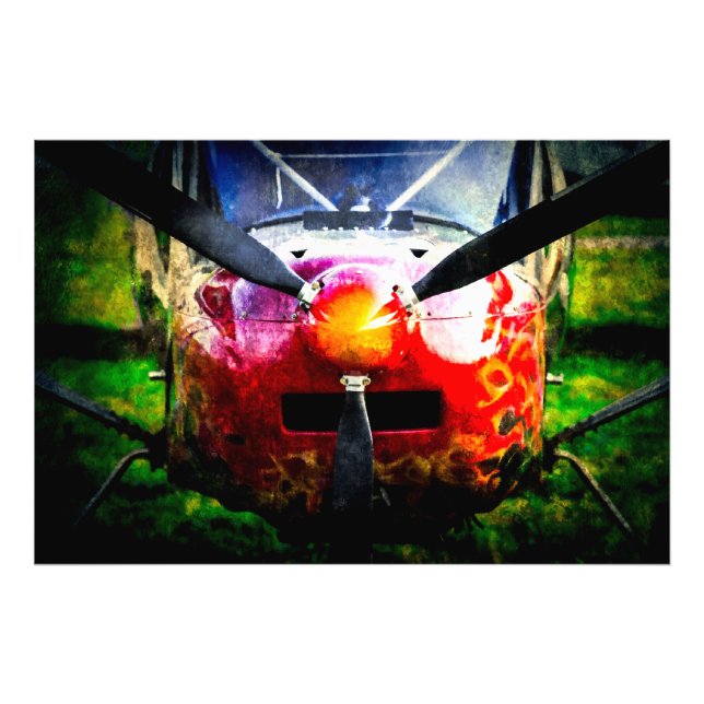 Impression Photo Avion rouge - Petit Mais Fierté (Devant)
