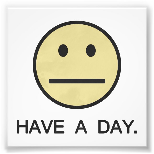 Impression Photo Ayez un visage de jour (Devant)