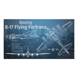 Impression Photo B-17 Forteresse volante Plan directeur