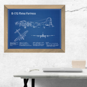 Impression Photo B-17 Forteresse Volante - Plan directeur de l'avio