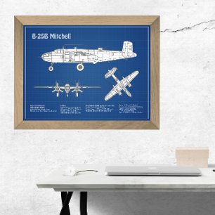 Impression Photo B-25B Mitchell Doolittle - Plan d'avion ABD