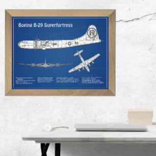 Impression Photo B-29 Superforteresse - Plan directeur de l'avion A