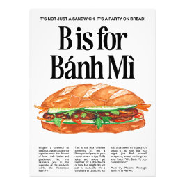Impression Photo B est pour Banh Mi