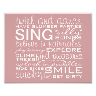 Impression Photo Baby Girl Nursery Print