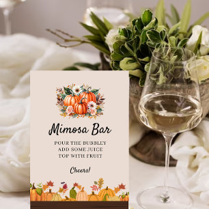 Impression Photo Baby shower Boho Citrouille Automne Mimosa Bar