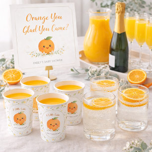 Impression Photo Baby Shower Un Petit Chéri Orange