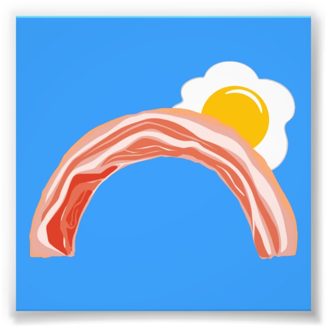 Impression Photo Bacon et oeufs arc-en-ciel (Devant)