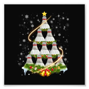 Impression Photo Badminton Shuttlecock Arbre de Noël Badminton Lov