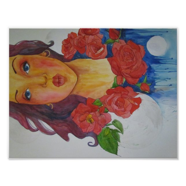 Impression Photo baiser par un rose (Devant)