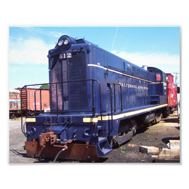 Impression Photo Baldwin Locomotive Works-B&O Locomotive 412 (Devant)