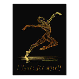 Impression Photo Ballet Homme Dancer Line Art - Je Danse Pour Moi