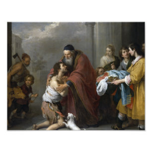 Impression Photo Bartolome Esteban Murillo-Retour du prodigue