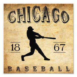 Impression Photo Base-ball 1867 de Chicago l'Illinois