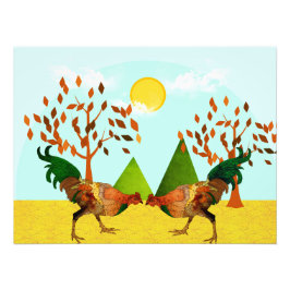 Impression Photo Bataille des coqs