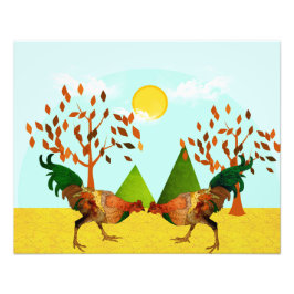 Impression Photo Bataille des coqs