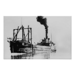 Impression Photo Bateau à vapeur des Grands Lacs C.W. Caldwell