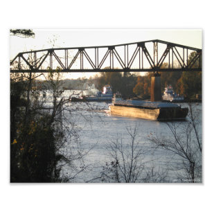 Impression Photo Bateaux À Tug Sur La Rivière Black Warrior