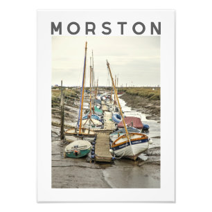 Impression Photo Bateaux de Morston à marée basse, North Norfolk