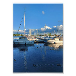Impression Photo Bateaux sur le lac Ontario et les nuages