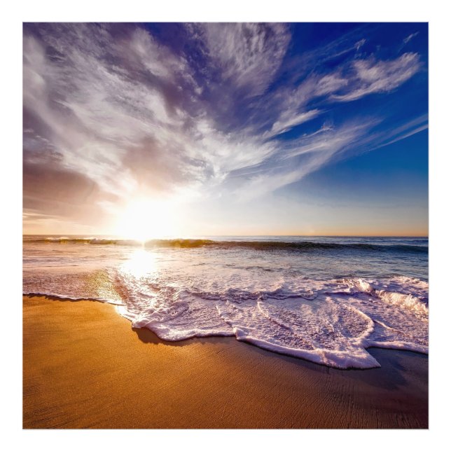 Impression Photo Beach Sea Sunset Sun Sunlight Sable Coast (Devant)